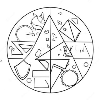 Kolorowanka Z Radosnymi Ksztaltami Geometrii 13591-10687