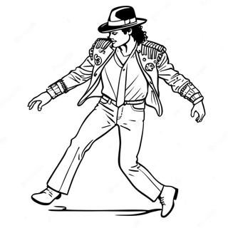 Kolorowanka Michael Jackson Moonwalk 1981-1581