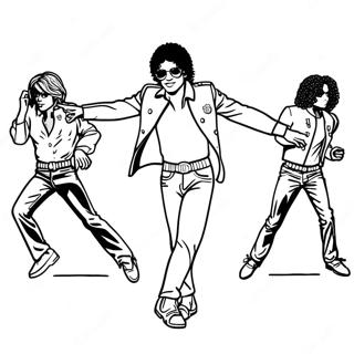 Kolorowanka Michael Jackson Moonwalk 1981-1582