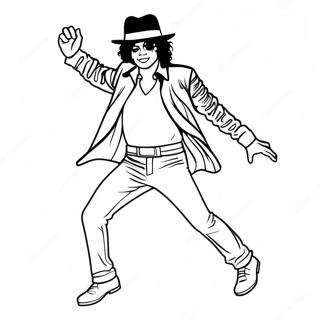 Kolorowanka Michael Jackson Moonwalk 1981-1583