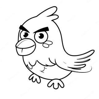 Kolorowanka Latajacego Czerwonego Ptaka Angry Bird 24873-19649