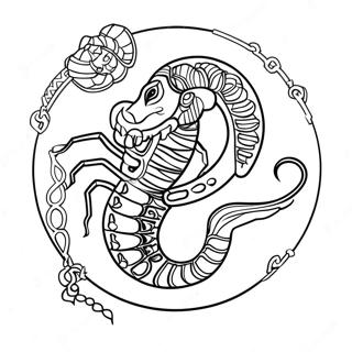 Kolorowanka Znaku Zodiaku Skorpion 25572-20225