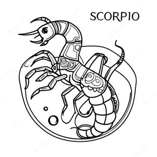 Kolorowanka Znaku Zodiaku Skorpion 25572-20226