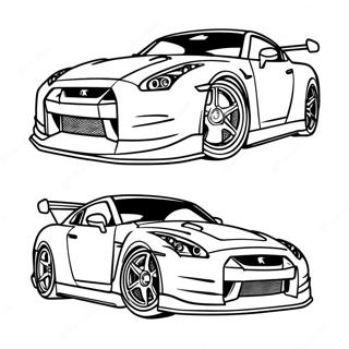 Kolorowanka Samochodu Sportowego Gtr R35 41053-32434