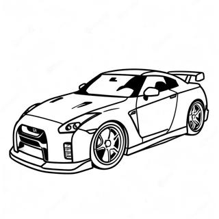 Kolorowanka Samochodu Sportowego Gtr R35 41053-32436