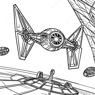 Szczegolowa Kolorowanka Bitwa Kosmiczna Tie Fighter 43184-34162