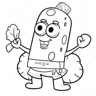 Kolorowanka Z Spongebobem Z Indykiem 44454-35146