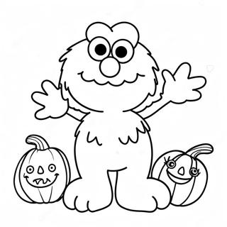 Elmo Halloween Kolorowanki