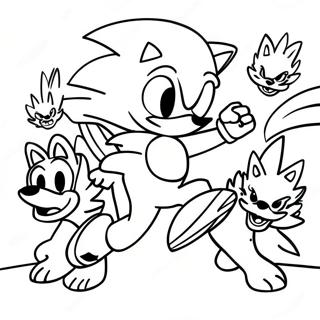 Kolorowanka Sonic The Hedgehog Biegnacy Z Wilkami 57354-45372