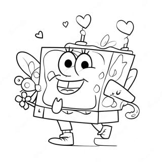 Kolorowanka Spongebob Na Walentynki 60603-47949