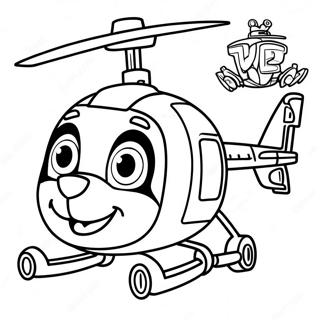 Paw Patrol Skye Helikopter Kolorowanki