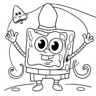 Kolorowanka Z Spongebobem Na Halloween 8570-6819