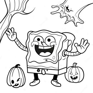 Kolorowanka Z Spongebobem Na Halloween 8570-6820