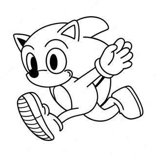 Kolorowanka Sonic The Hedgehog Biegnacy Szybko 9741-7844